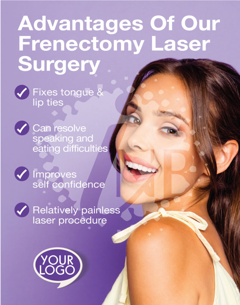 Advantages of Adult Frenectomy Laser Surgery Dental Poster 