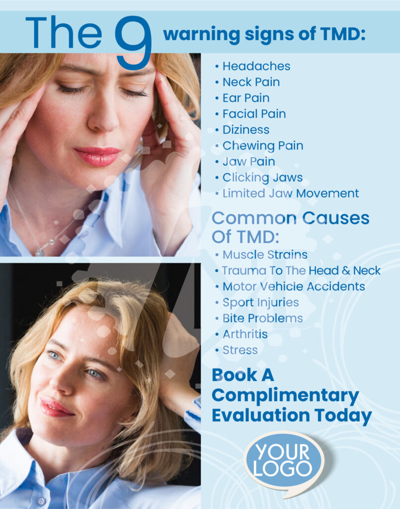 Warning Signs of TMD Dental Poster 