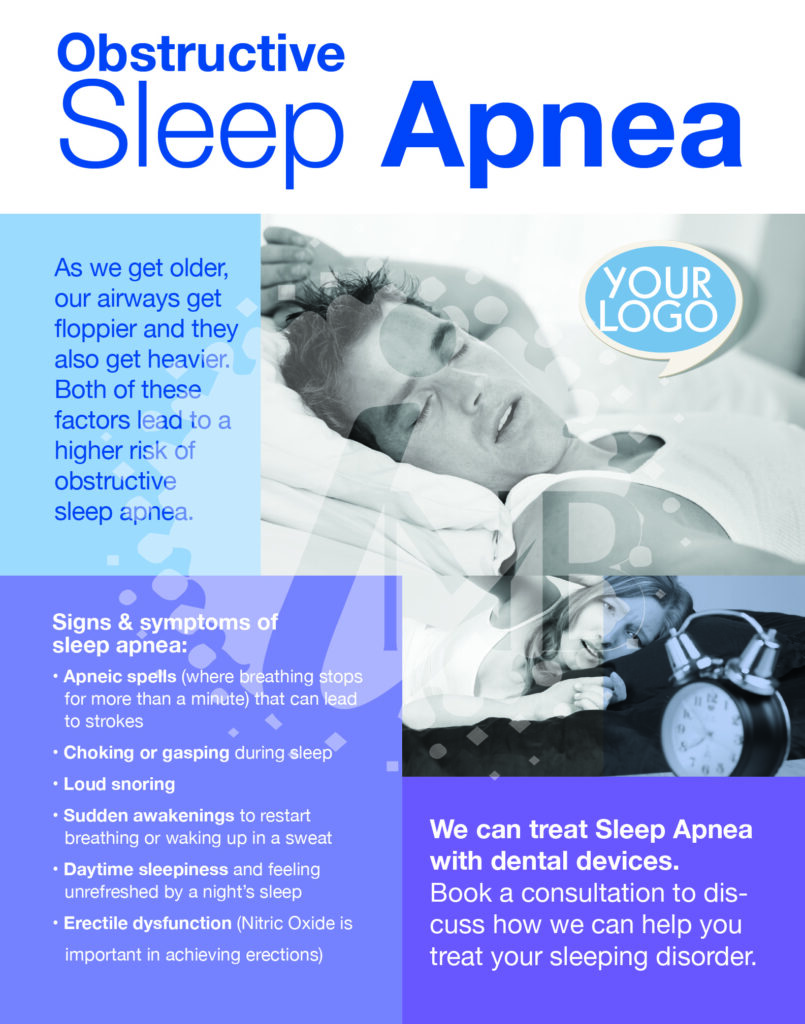 Blue Obstructive Sleep Apnea Dental Poster 