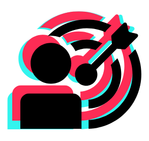 Black and blue target icon signaling trends in dental social media marketing