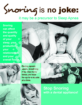 Snoring Is No Joke Sleep Apnea Dental Poster 